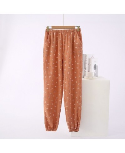 100% Gauze Pajama Pants Women's Pure Cotton Sleepwear Spring Autumn Summer Thin Section Japanese Feet Home Trousers Lounge We...