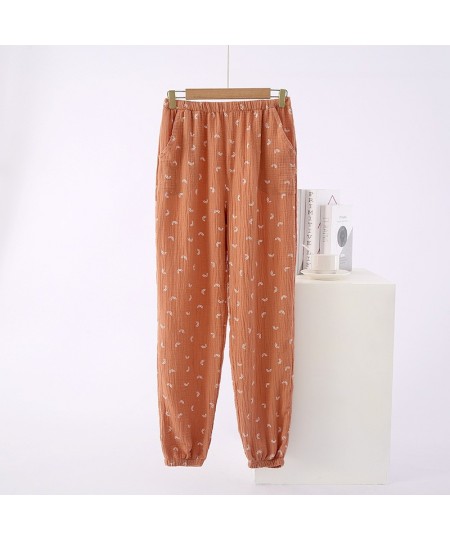 100% Gauze Pajama Pants Women's Pure Cotton Sleepwear Spring Autumn Summer Thin Section Japanese Feet Home Trousers Lounge We...