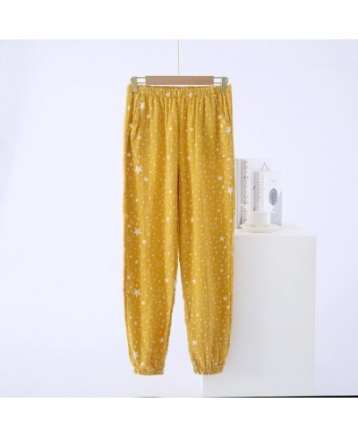 100% Gauze Pajama Pants Women's Pure Cotton Sleepwear Spring Autumn Summer Thin Section Japanese Feet Home Trousers Lounge We...