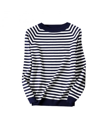 2022 Autumn Winter Long Sleeve Striped Pullover Women Sweater Knitted Sweaters O-Neck Tops Korean Pull Femme Jumper Female $2...