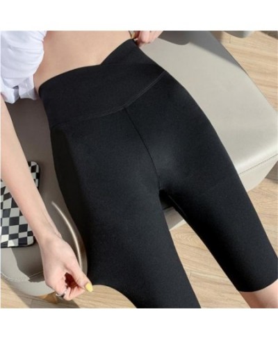 Shorts Women Thin Fitness Casual Fashion Summer Slim Knee-Length Bottoms Black Cycling Shorts $16.55 - Bottoms