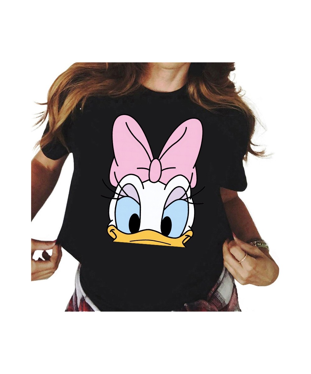 New Kawaii Daisy Duck Printed T Shirt Women Cartoon Graphic Tees Summer Tops Harajuku Streetwear Female T-shirt $18.29 - Tops...