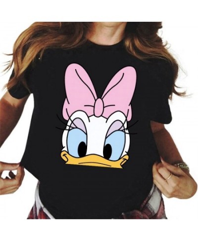 New Kawaii Daisy Duck Printed T Shirt Women Cartoon Graphic Tees Summer Tops Harajuku Streetwear Female T-shirt $18.29 - Tops...