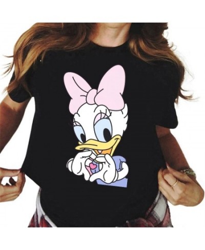 New Kawaii Daisy Duck Printed T Shirt Women Cartoon Graphic Tees Summer Tops Harajuku Streetwear Female T-shirt $18.29 - Tops...