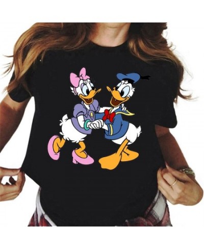 New Kawaii Daisy Duck Printed T Shirt Women Cartoon Graphic Tees Summer Tops Harajuku Streetwear Female T-shirt $18.29 - Tops...