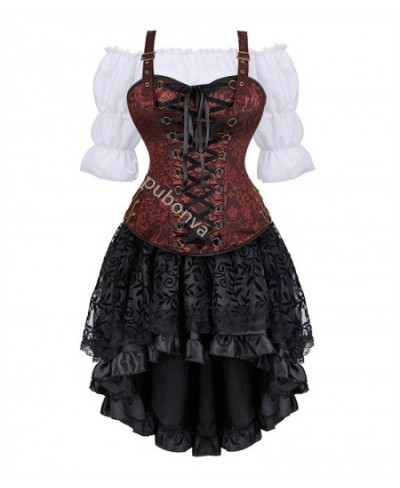 Corset Dress 3 Set Plus Size Sexy Overbust Bustier Top Skirt Pirate Steampunk Victorian Burlesque Gothic Exotic $65.79 - Unde...