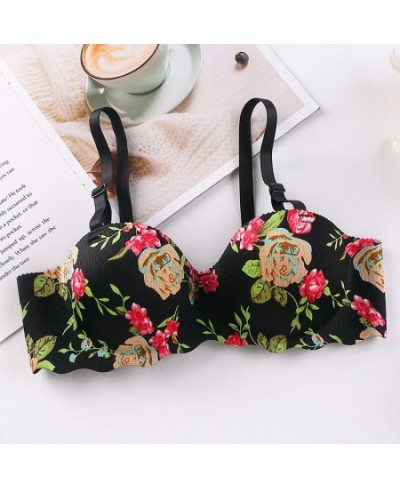 Explosive French Simple British Ice Silk Bra One Piece Thick Cup Girls Gathering No Steel Rings Women's Underwear $27.67 - Un...