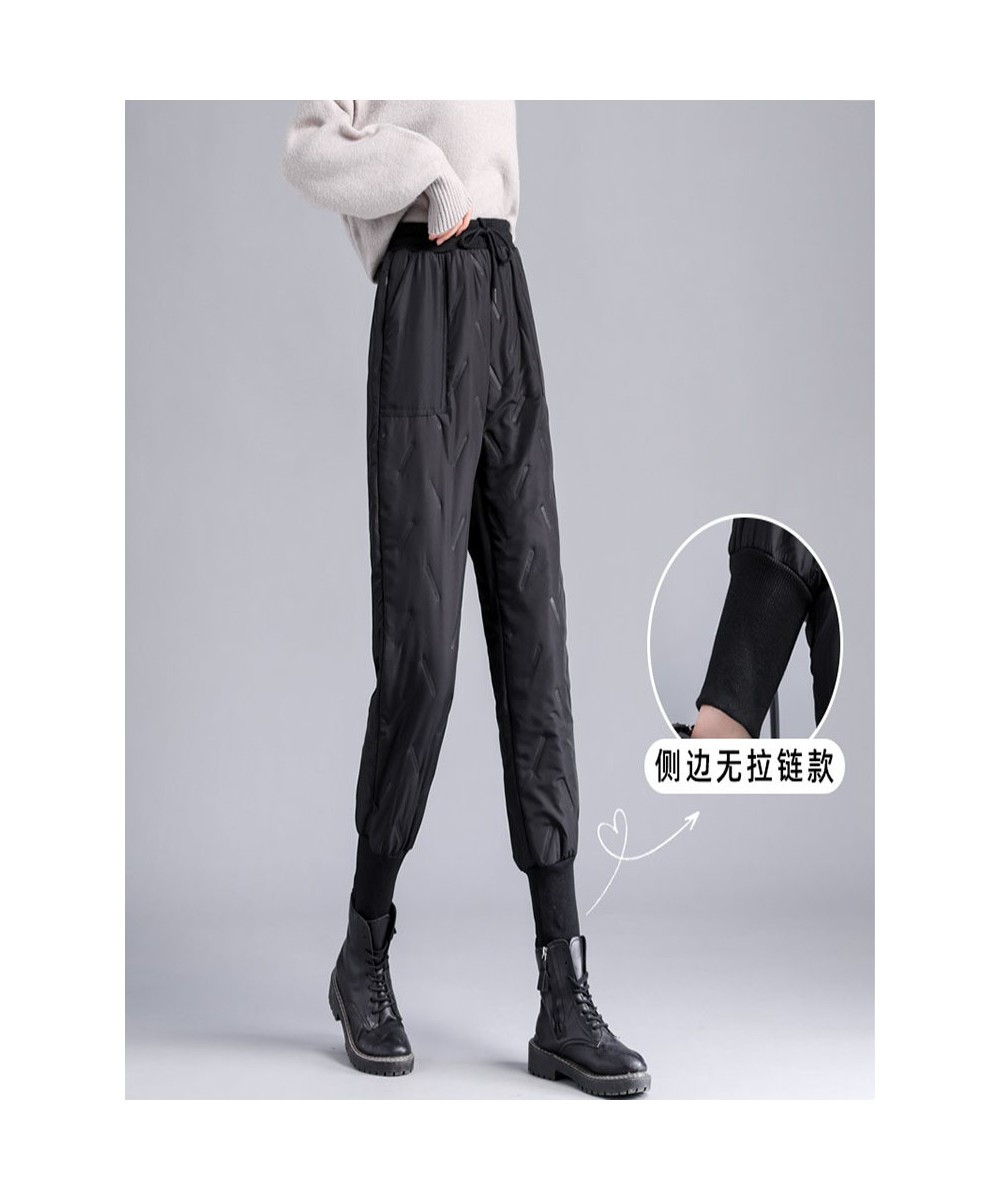 Casual Thicken Elastic High Waist Down Pants Women Fashion Warm Loose Wadded Sweatpants 2022 New Basic Winter Cotton Trousers...