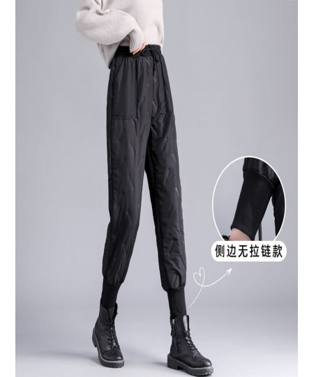 Casual Thicken Elastic High Waist Down Pants Women Fashion Warm Loose Wadded Sweatpants 2022 New Basic Winter Cotton Trousers...