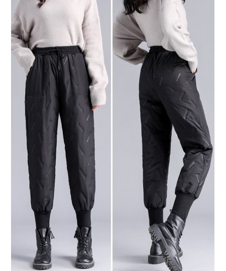 Casual Thicken Elastic High Waist Down Pants Women Fashion Warm Loose Wadded Sweatpants 2022 New Basic Winter Cotton Trousers...