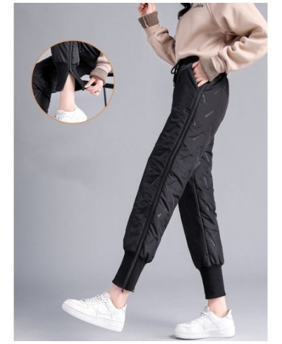 Casual Thicken Elastic High Waist Down Pants Women Fashion Warm Loose Wadded Sweatpants 2022 New Basic Winter Cotton Trousers...