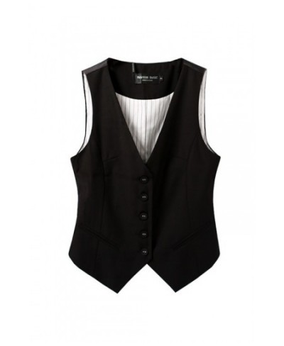 Spring Autumn Suit Vest Women Sleeveless Jacket Short Office Vest Coat Slim Single Breasted Vest Waistcoat Female Black $52.9...