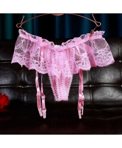 Men/Women's Sexy Lingerie Plus Size Lace Garter Suspenders Transparent Underwear Adjustable Waist Belt For Stockings $12.25 -...