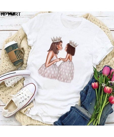 Women Cartoon Wife Mom Boss Mama Mother Summer Printing Lady T-shirts Top T Shirt Ladies Graphic Female Tee Short Sleeve Tshi...