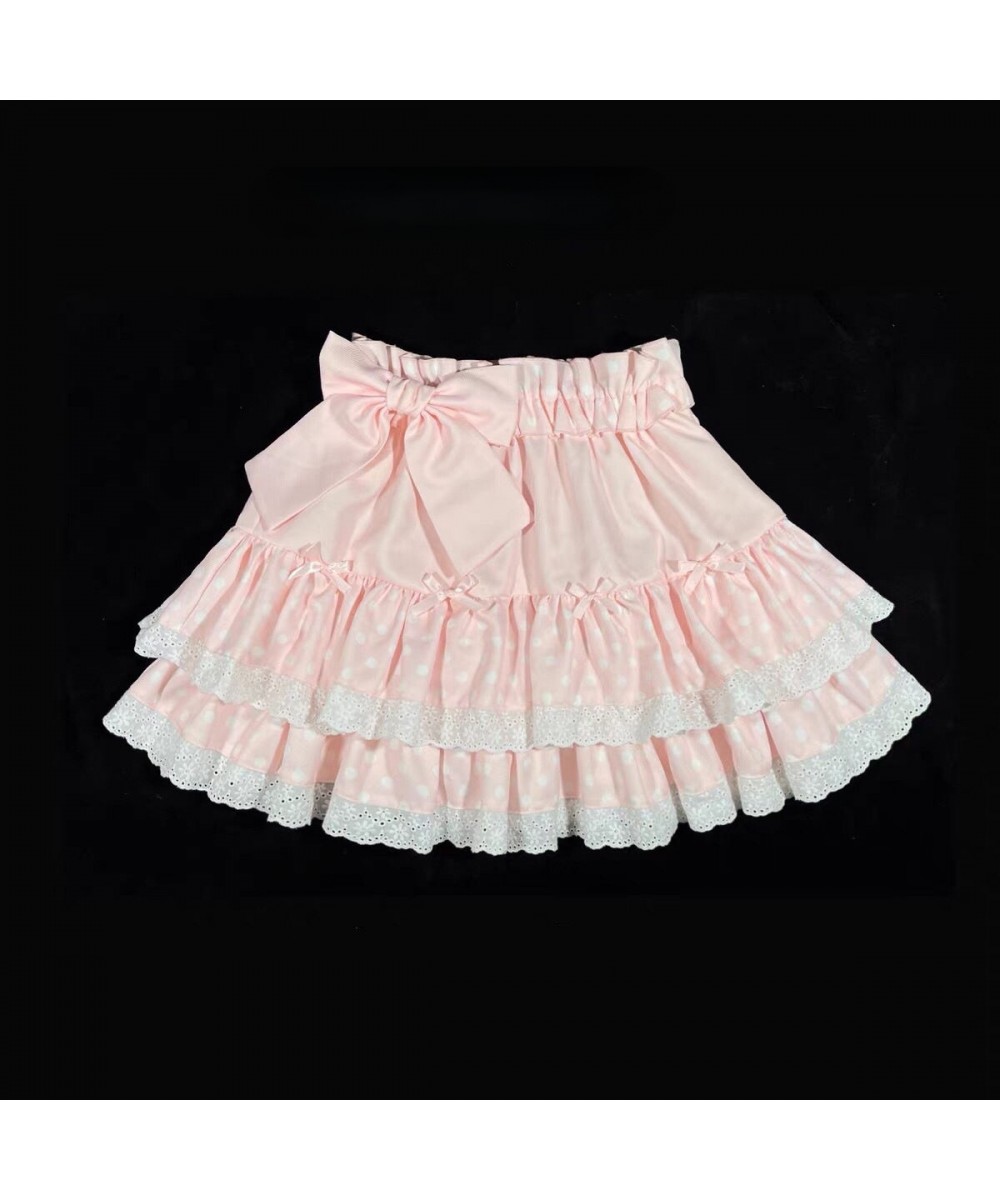 Summer Japanese Kawaii Lolita Pleated Skirts Womens Sweet Lace Patch Ruffle Cake Skirt Cute Bow Faldas Mujer Moda 2022 $53.03...