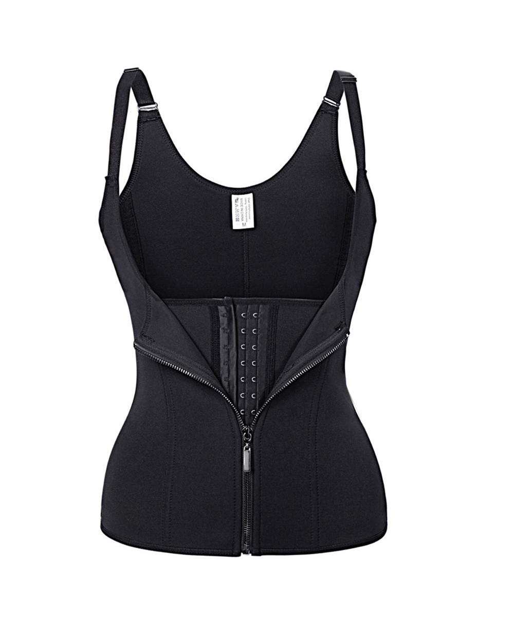 Women Waist Trainer Corset Shapewear Waist Cincher Vest with Hook Zipper Adjustable Strap Body Shaper Neoprene Sauna Trimmer ...