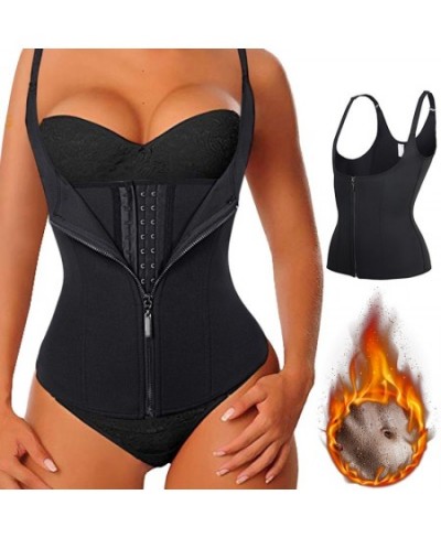 Women Waist Trainer Corset Shapewear Waist Cincher Vest with Hook Zipper Adjustable Strap Body Shaper Neoprene Sauna Trimmer ...