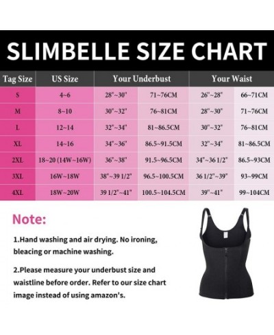 Women Waist Trainer Corset Shapewear Waist Cincher Vest with Hook Zipper Adjustable Strap Body Shaper Neoprene Sauna Trimmer ...