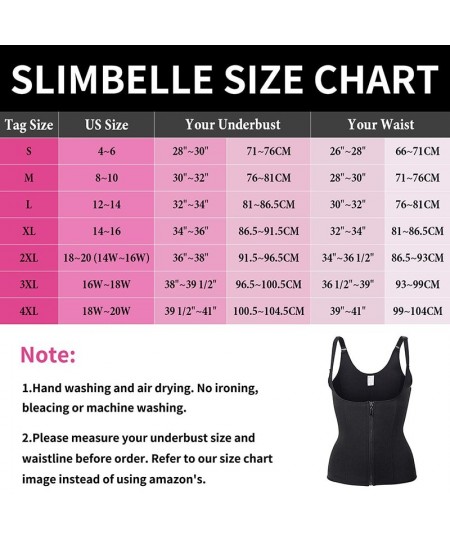 Women Waist Trainer Corset Shapewear Waist Cincher Vest with Hook Zipper Adjustable Strap Body Shaper Neoprene Sauna Trimmer ...