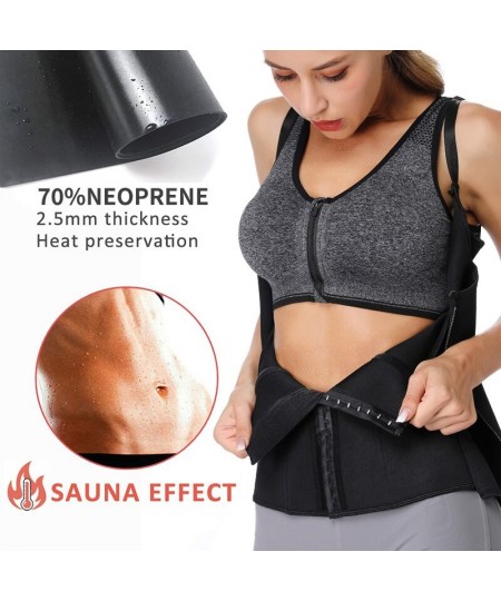 Women Waist Trainer Corset Shapewear Waist Cincher Vest with Hook Zipper Adjustable Strap Body Shaper Neoprene Sauna Trimmer ...