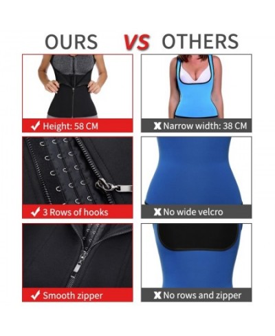 Women Waist Trainer Corset Shapewear Waist Cincher Vest with Hook Zipper Adjustable Strap Body Shaper Neoprene Sauna Trimmer ...