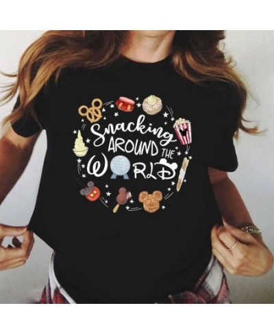 Women T Shirt Summer Creativity Cartoon Snacks Tshirt Harajuku Cute Graphic T Shirt Tops Casual Women O-neck Tops Tees $20.32...