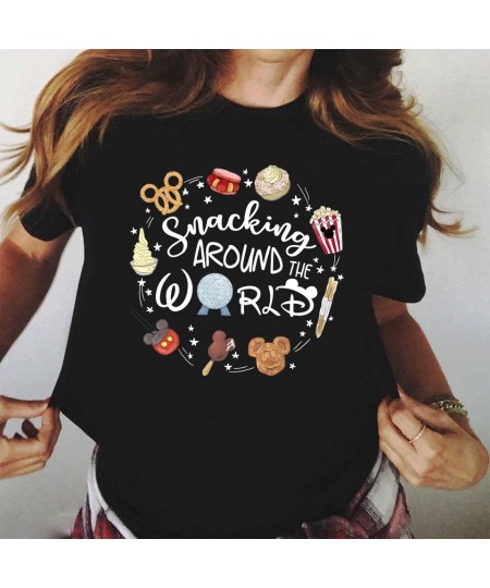 Women T Shirt Summer Creativity Cartoon Snacks Tshirt Harajuku Cute Graphic T Shirt Tops Casual Women O-neck Tops Tees $20.32...