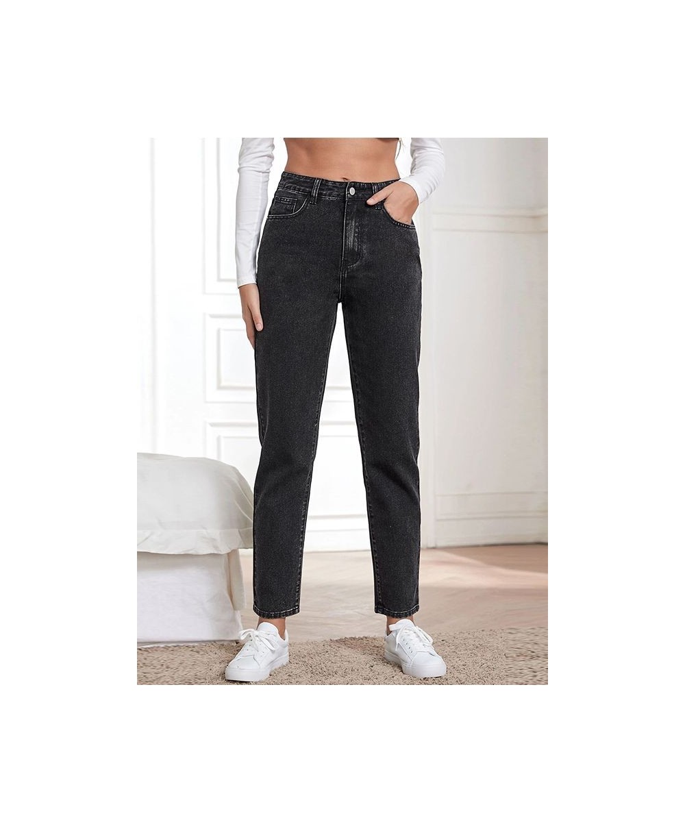 Women‘s Plus Size Jeans High Waisted Harem Jeans 5XL 6XL Ladies Boyfriend Jeans Denims Curve Size Black Jeans Women Denim Pan...