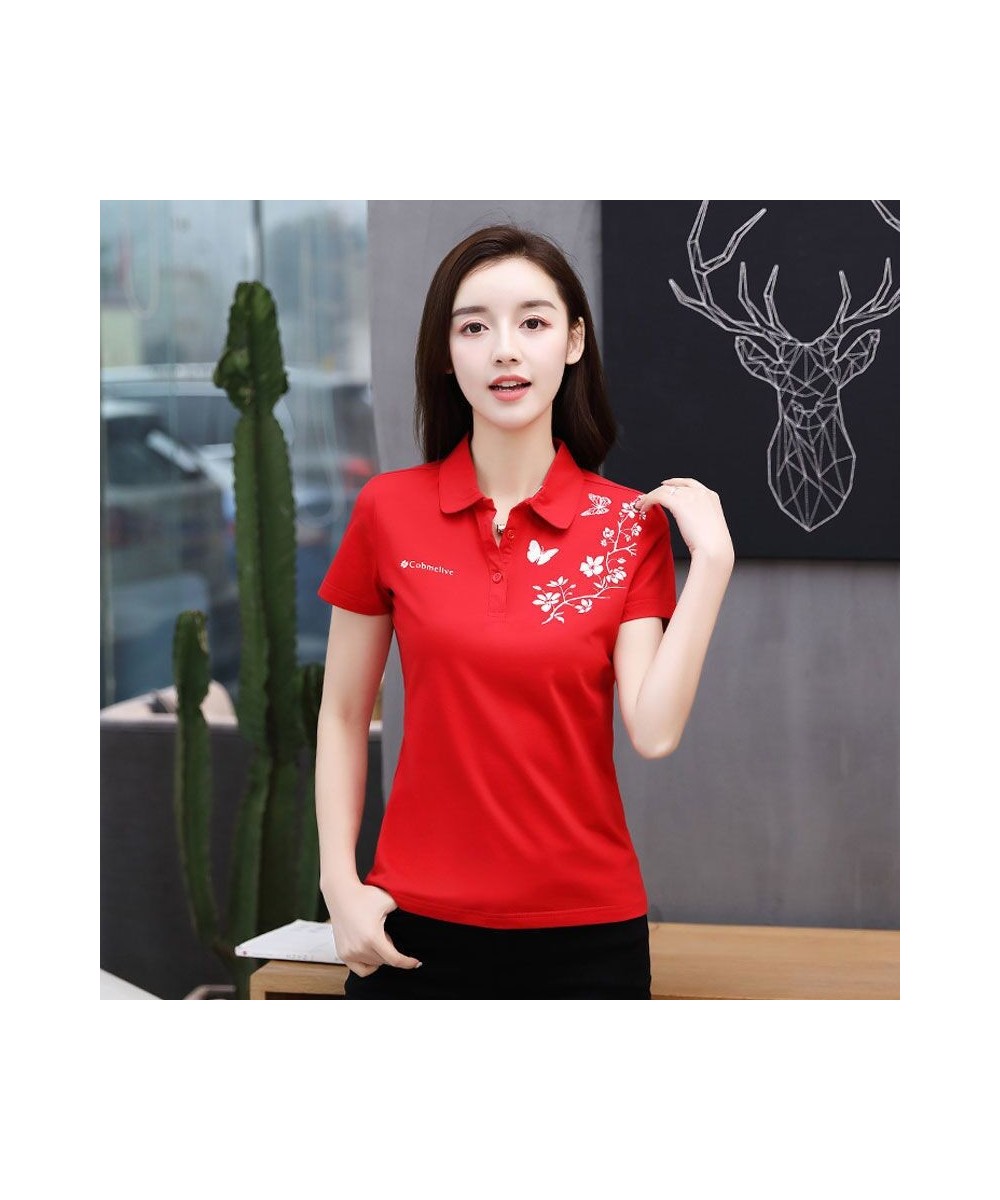 Summer Fashion Polo Shirt Women New Casual Short Sleeve Slim Polos Mujer Shirts Tops Female Cotton Polo Shirt $34.85 - Tops &...