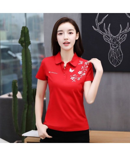 Summer Fashion Polo Shirt Women New Casual Short Sleeve Slim Polos Mujer Shirts Tops Female Cotton Polo Shirt $34.85 - Tops &...