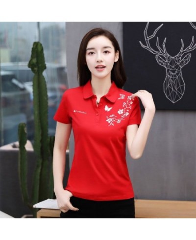 Summer Fashion Polo Shirt Women New Casual Short Sleeve Slim Polos Mujer Shirts Tops Female Cotton Polo Shirt $34.85 - Tops &...