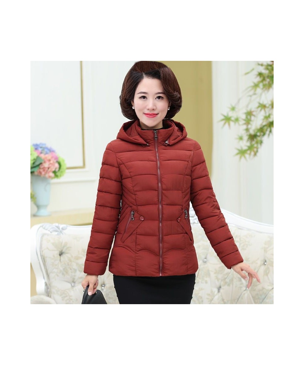 Women Autumn Winter Clothes Thicken Warm Short Parka Female Casual Solid Color Pocket Slim Hooded Coat Jackets Outerwear Q05 ...