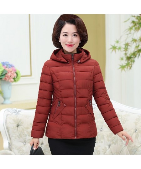 Women Autumn Winter Clothes Thicken Warm Short Parka Female Casual Solid Color Pocket Slim Hooded Coat Jackets Outerwear Q05 ...