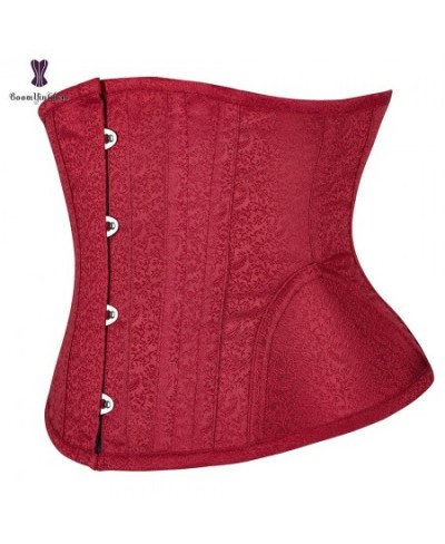 Short Torso Red Underbust Corset Steampunk Corselet Top Hourglass Curve Shaper Slimming Waist Trainer $34.95 - Underwear