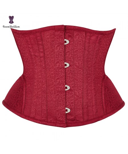 Short Torso Red Underbust Corset Steampunk Corselet Top Hourglass Curve Shaper Slimming Waist Trainer $34.95 - Underwear