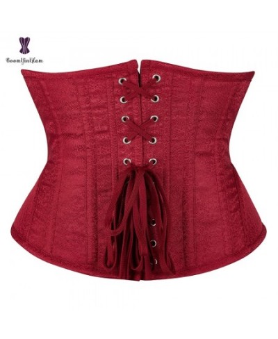 Short Torso Red Underbust Corset Steampunk Corselet Top Hourglass Curve Shaper Slimming Waist Trainer $34.95 - Underwear