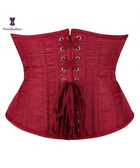 Short Torso Red Underbust Corset Steampunk Corselet Top Hourglass Curve Shaper Slimming Waist Trainer $34.95 - Underwear