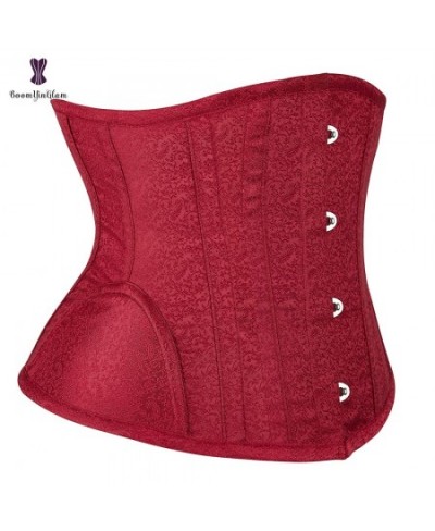 Short Torso Red Underbust Corset Steampunk Corselet Top Hourglass Curve Shaper Slimming Waist Trainer $34.95 - Underwear