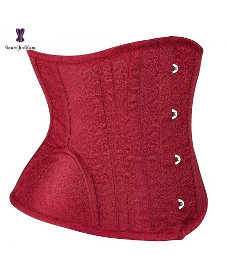 Short Torso Red Underbust Corset Steampunk Corselet Top Hourglass Curve Shaper Slimming Waist Trainer $34.95 - Underwear