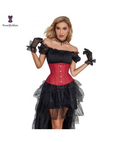 Short Torso Red Underbust Corset Steampunk Corselet Top Hourglass Curve Shaper Slimming Waist Trainer $34.95 - Underwear