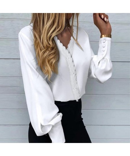 Spring/Summer 2023 New Women's Fashion Printing Lace Lace Casual Shirt $31.22 - Tops & Tees