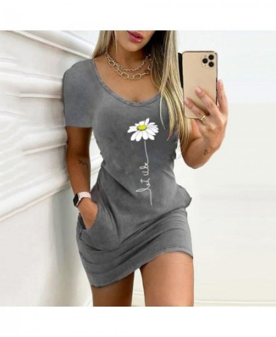 Women White Floral Print Mini Dress Summer Sexy Bodycon Party NightClub Dresses Female O-Neck Pockets Camisole Dress Vestidos...