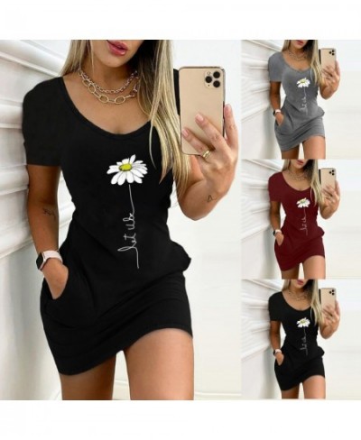 Women White Floral Print Mini Dress Summer Sexy Bodycon Party NightClub Dresses Female O-Neck Pockets Camisole Dress Vestidos...