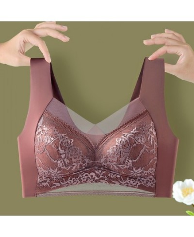 Comfortable Underwear Top Seamless Women's Bras Large Size Tops Support No Steel Ring Underwear Yoga Fitness Sleep Vest $26.3...