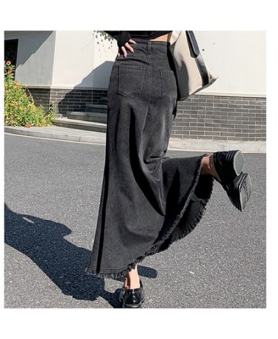 2023 New Fashion Fish Tail Denim Mermaid Style Skirts For Women Denim Jeans Stretch S-XL Long Maxi Skirts Slim Hip $66.80 - S...