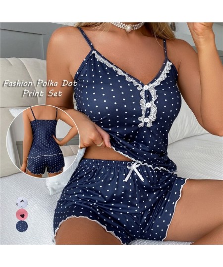 Ladies Sexy 2 Piece Pajama Set Deep V Neck Pyjamas Shorts Set Lace Pijama Suit Sleepwear For Women Sexy Pajama Suit $24.69 - ...