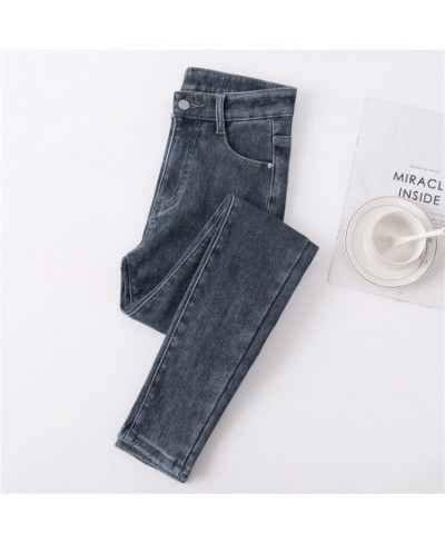 Thick Female Velvet Women High Waist Skinny Jeans Simple Fleece Warm Slim Fit Stretch Ladies Winter Casual Denim Pencil Pants...