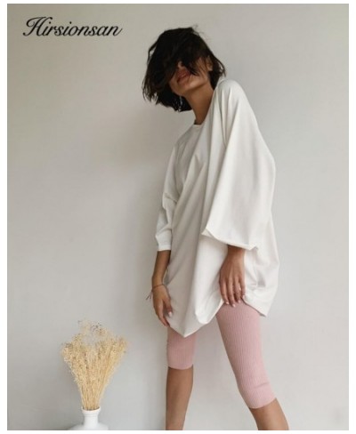 Summer Cotton Loose Sets Women 2023 Oversized Two Pieces T Shirts and High Waist Knitted Shorts Outfits Tracksuit $64.47 - Su...