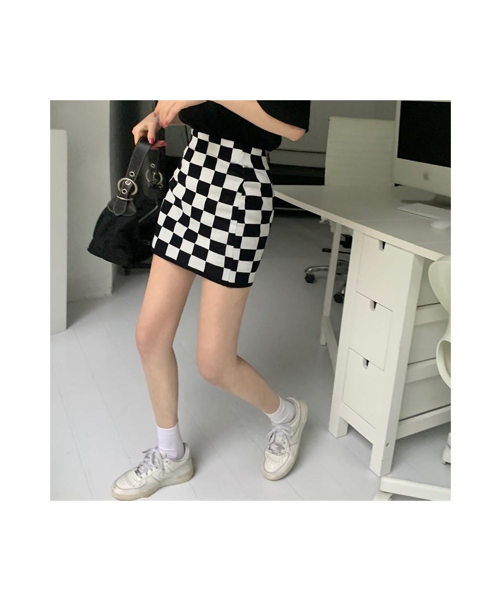 Women's Skirt Mini Y2k High-Waisted Goth Sexy Summer A-line Grunge Plaid Korean Fashion Harajuku Vintage Clothes $22.95 - Skirts