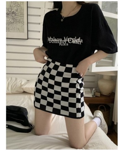 Women's Skirt Mini Y2k High-Waisted Goth Sexy Summer A-line Grunge Plaid Korean Fashion Harajuku Vintage Clothes $22.95 - Skirts